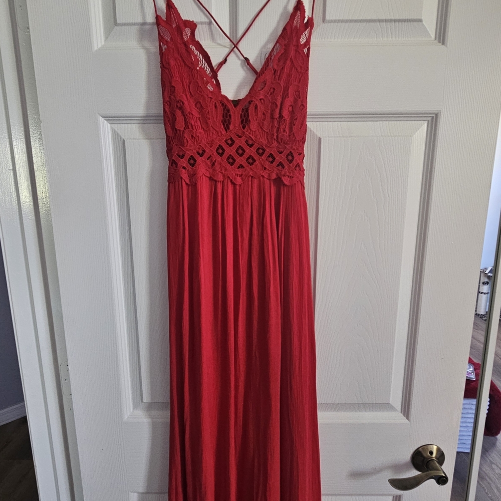 Free People Adella Maxi Slip Dress Size S - Picture 3 of 5